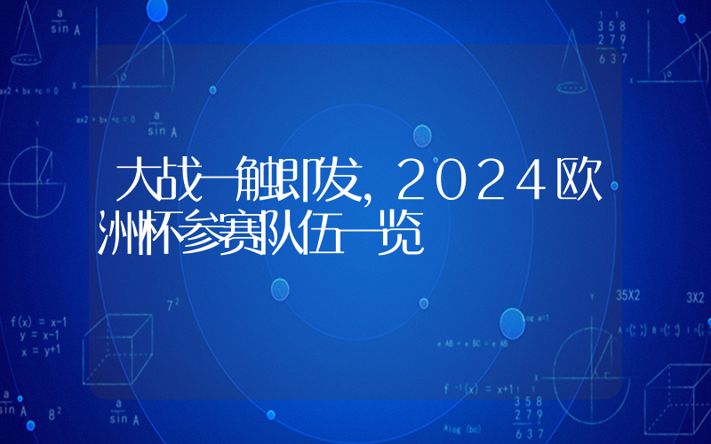 大战一触即发，2024欧洲杯参赛队伍一览